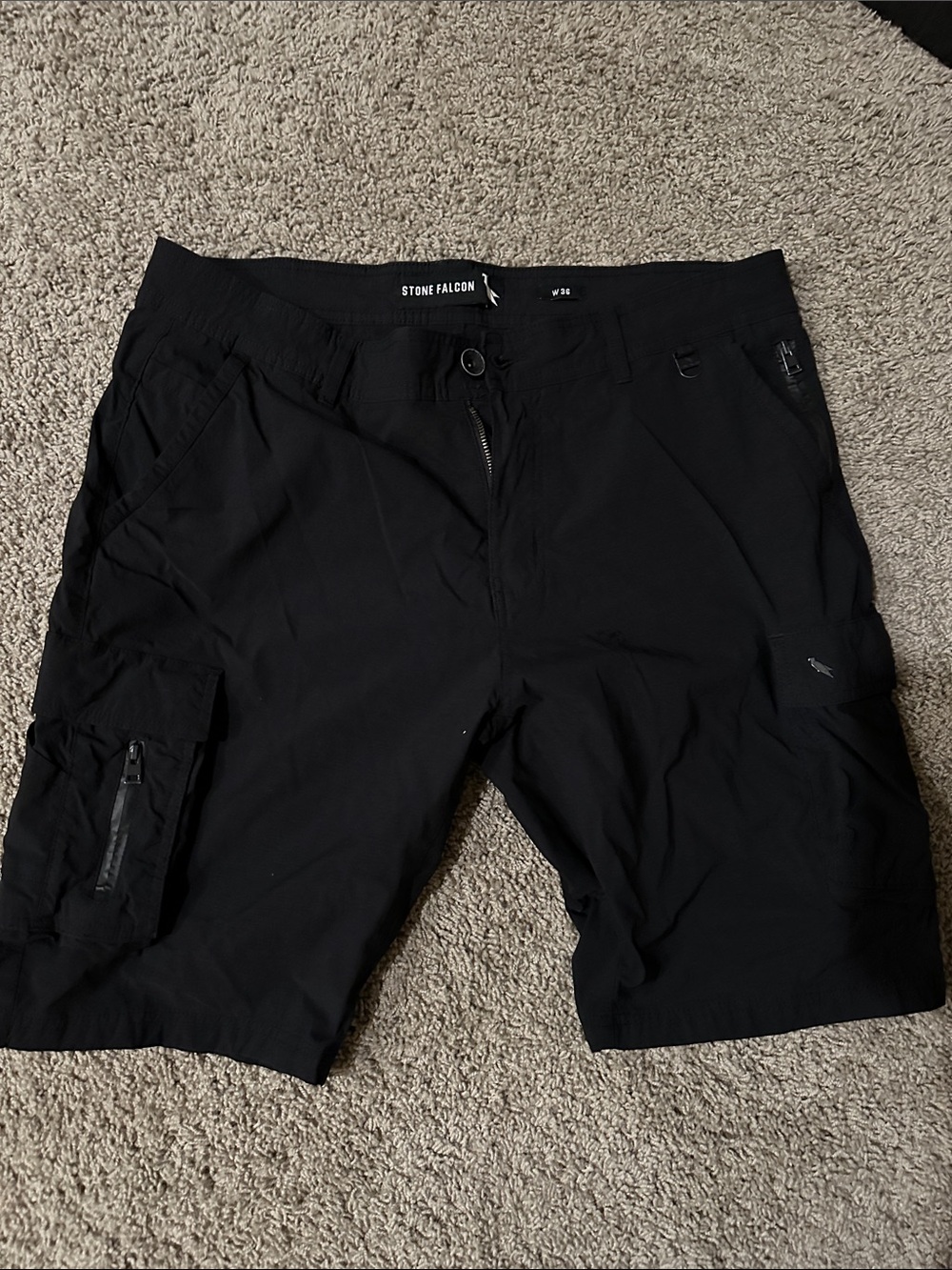 Men's Black Utility Cargo Shorts